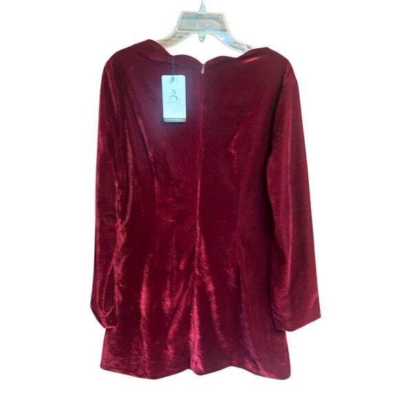 Shein  Valore/Crystals holiday dress  cranberry Sz XL NWT - Picture 2 of 9